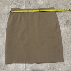 J. Jill (L) Stretch Jersey Knit Pull-On Pencil Straight Short Skirt Brown